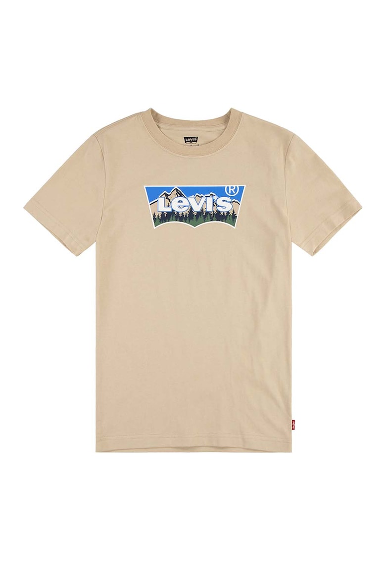 Тениска с овално деколте и лого Levis