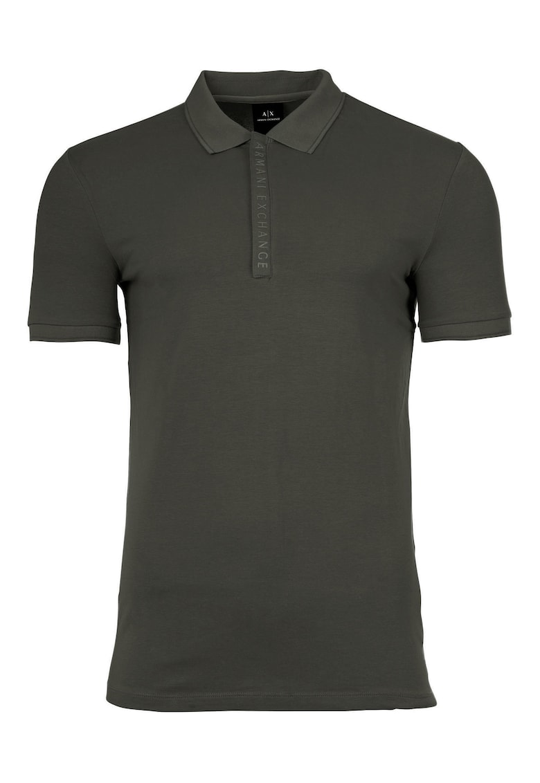 Тениска слим с памук с яка ARMANI EXCHANGE