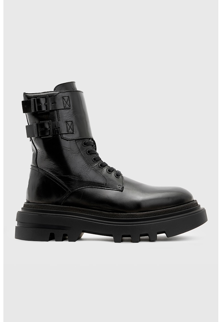 Кожени боти с каишка с тока AllSaints