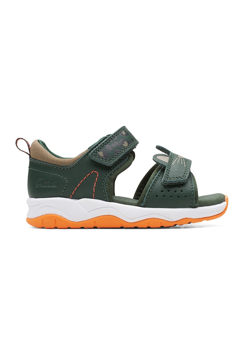 Кожени сандали с велкро Clarks