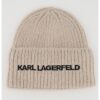 Шапка Essential с вълна с лого Karl Lagerfeld