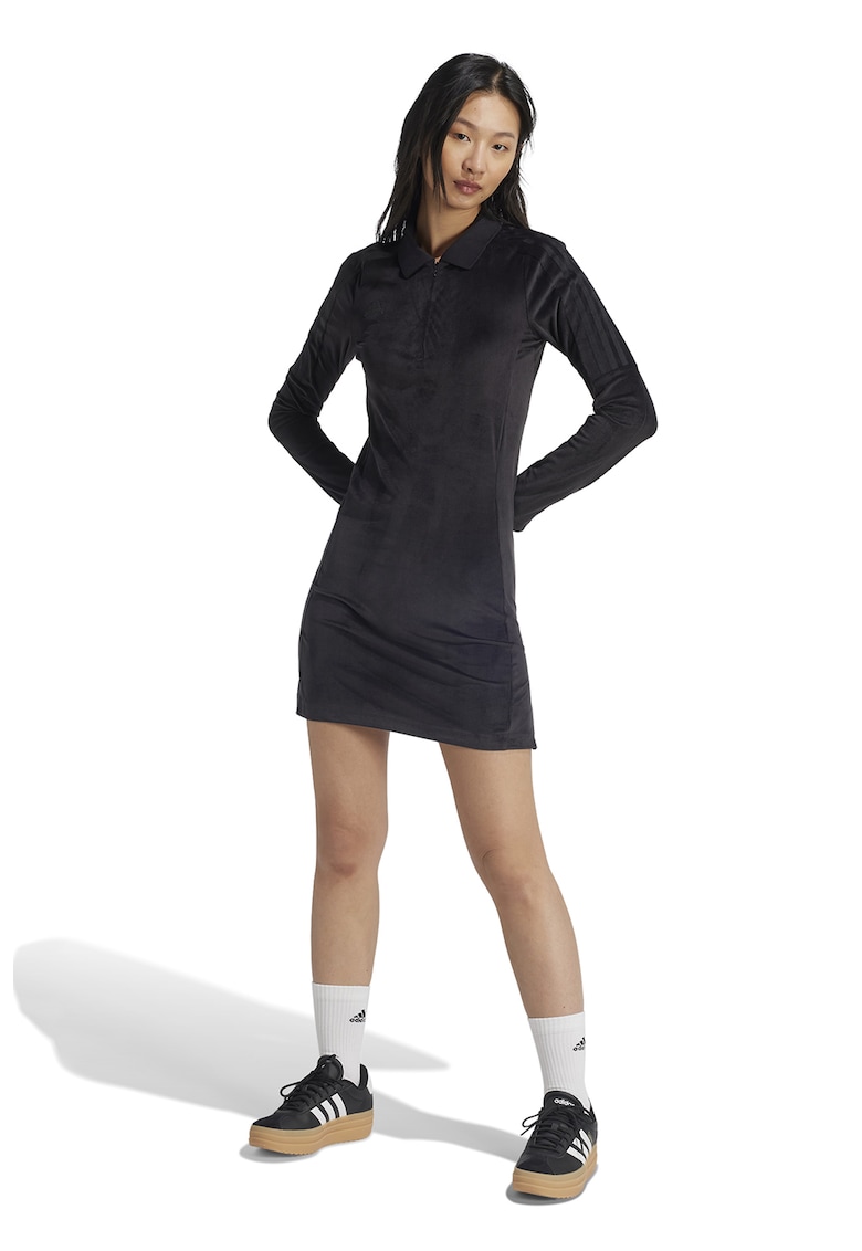 Кадифена рокля с цип adidas Sportswear