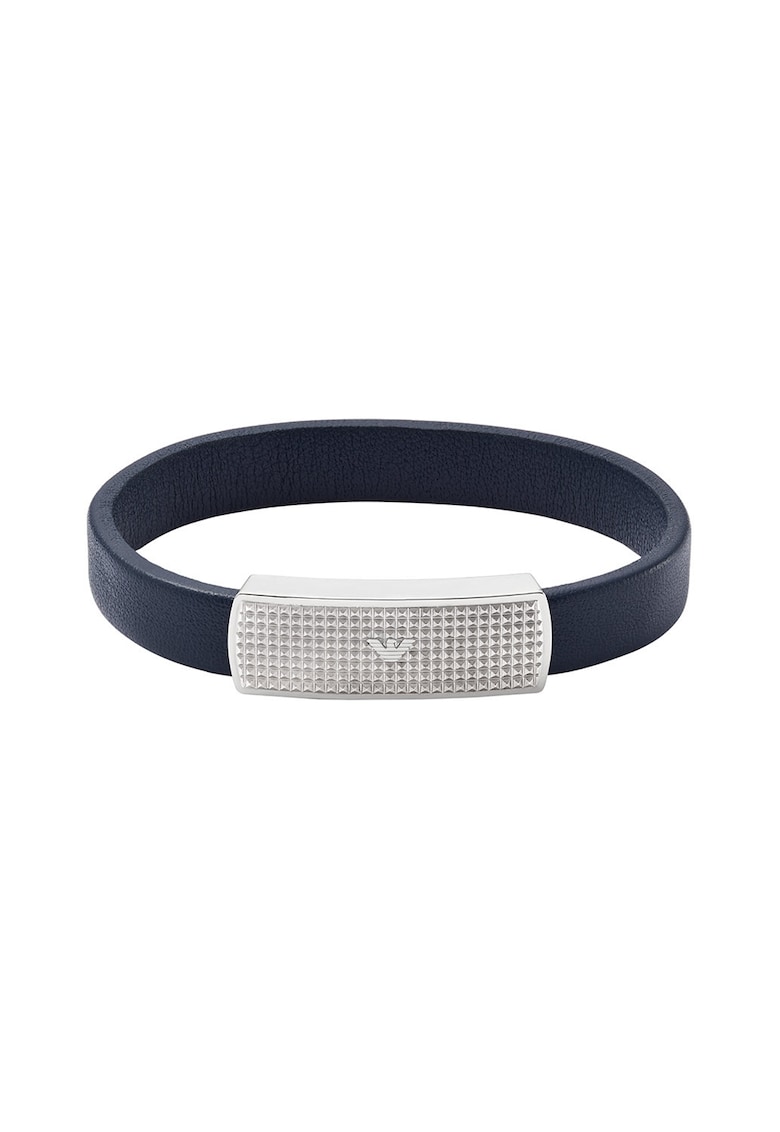 Кожена гривна с лого Emporio Armani