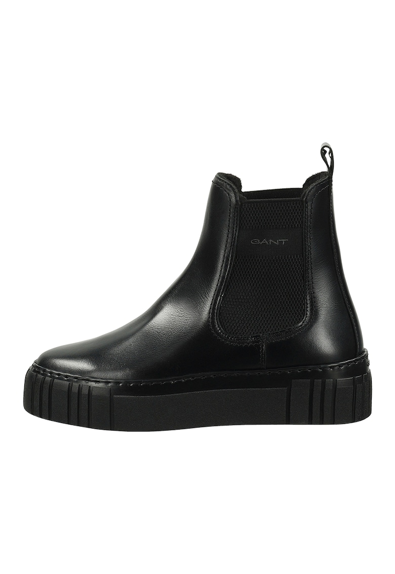 Кожени боти Snowmont Chelsea с текстил Gant