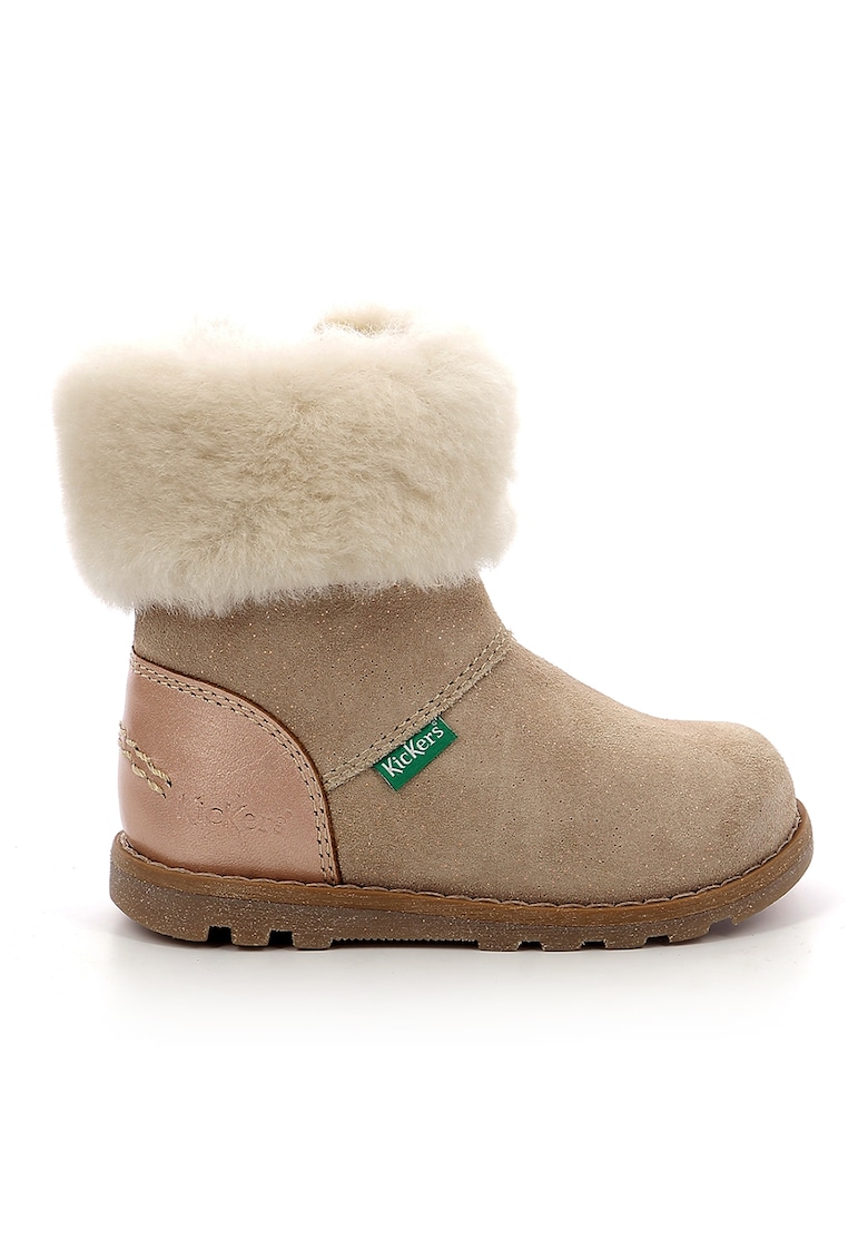 Кожени боти с цип Kickers kids