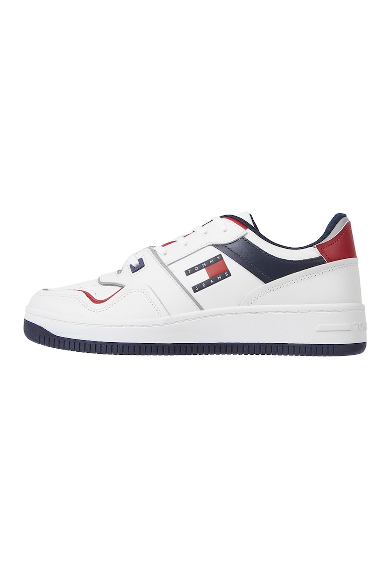 Кожени тренировъчни обувки с лого Tommy Jeans