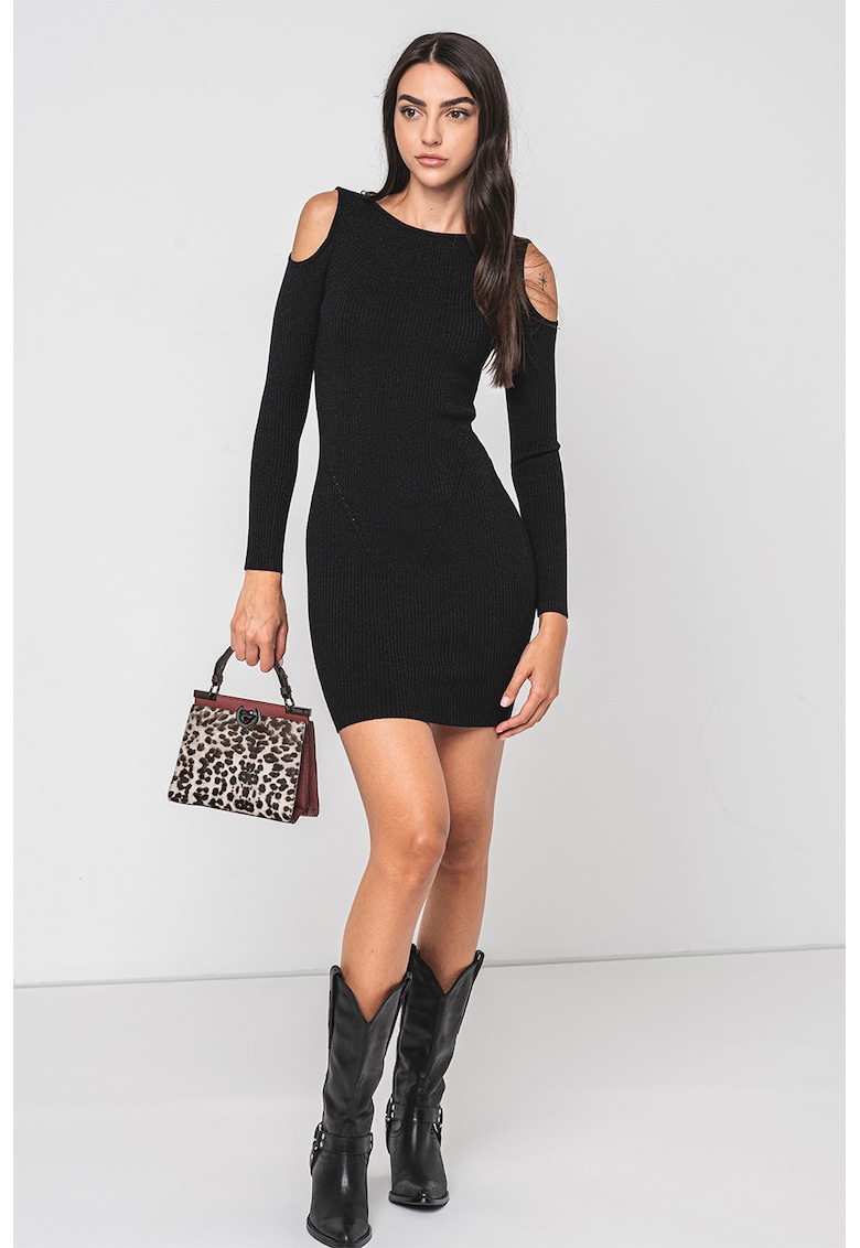 Рокля с отвори на раменете и рипс GUESS