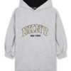 Рокля тип худи с лого DKNY