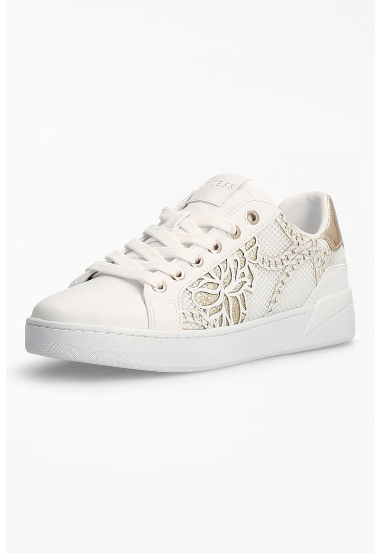 Спортни обувки от еко кожа с бляскави детайи GUESS