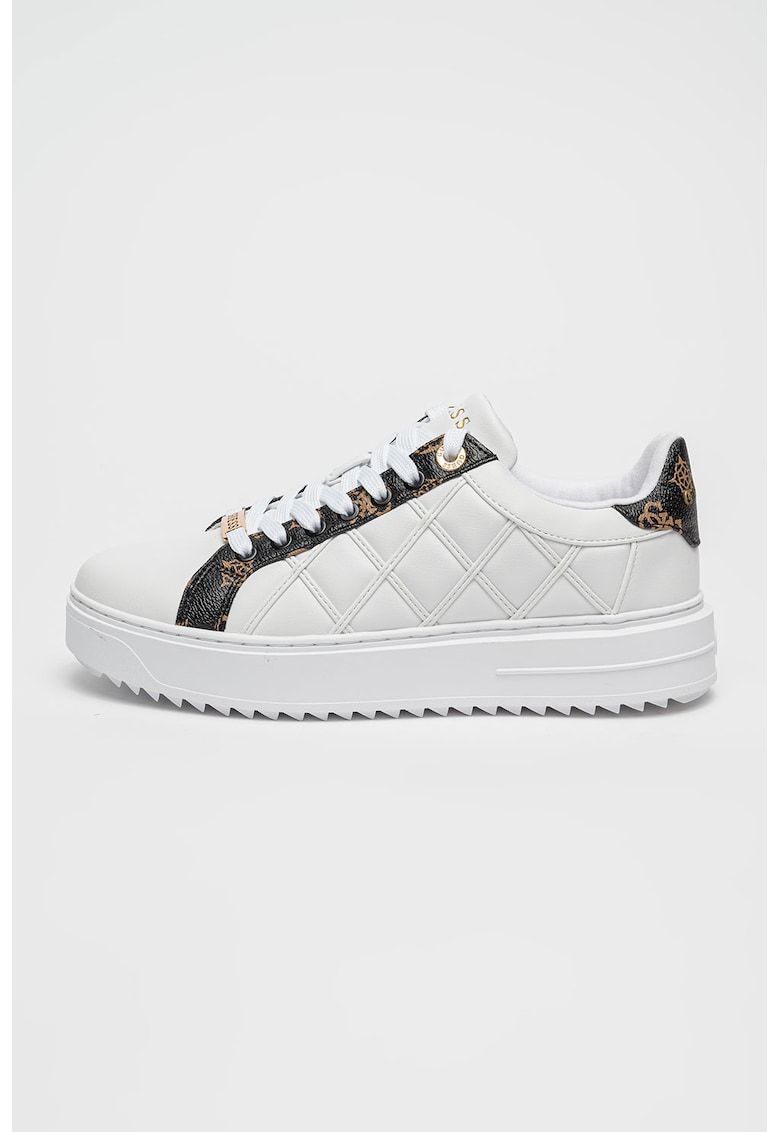 Спортни обувки от еко кожа с връзки и лого GUESS
