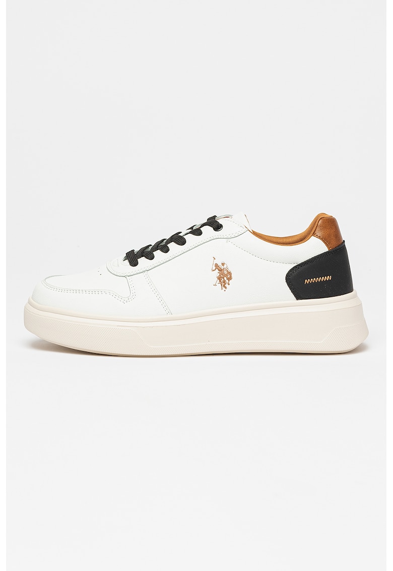 Спортни обувки от еко кожа с дизайн с цветен блок US Polo Assn
