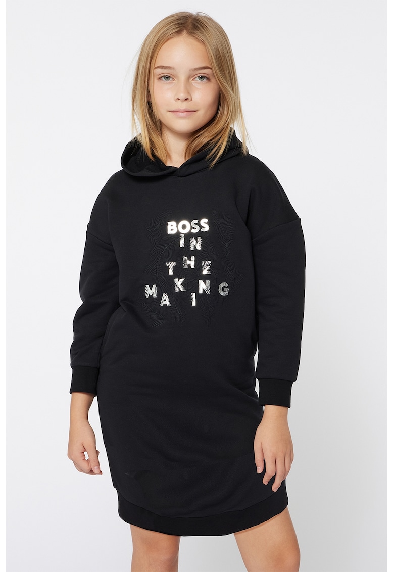 Худи-рокля с памук BOSS Kidswear