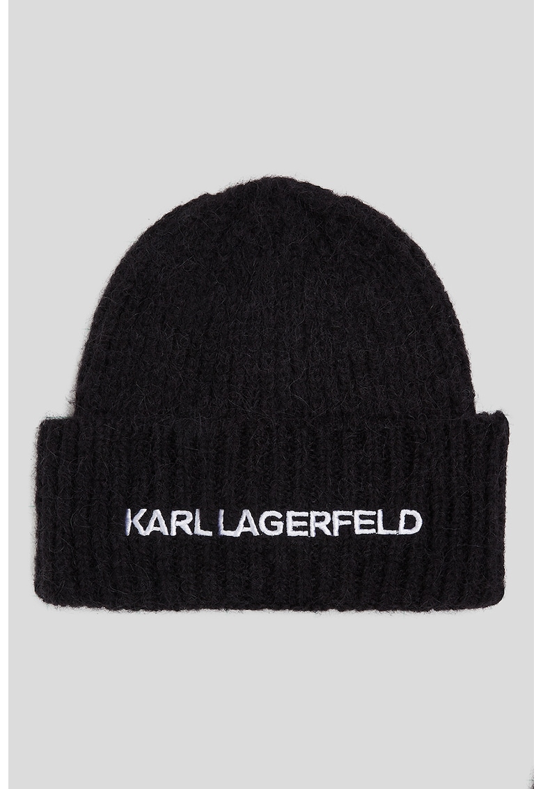Шапка Essential с вълна с лого Karl Lagerfeld