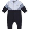 BOSS - Гащеризон Kidswear от памучно пике с яка BOSS Kidswear
