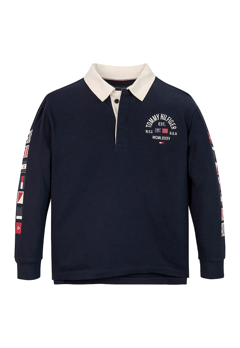 Блуза от органичен памук с яка Tommy Hilfiger