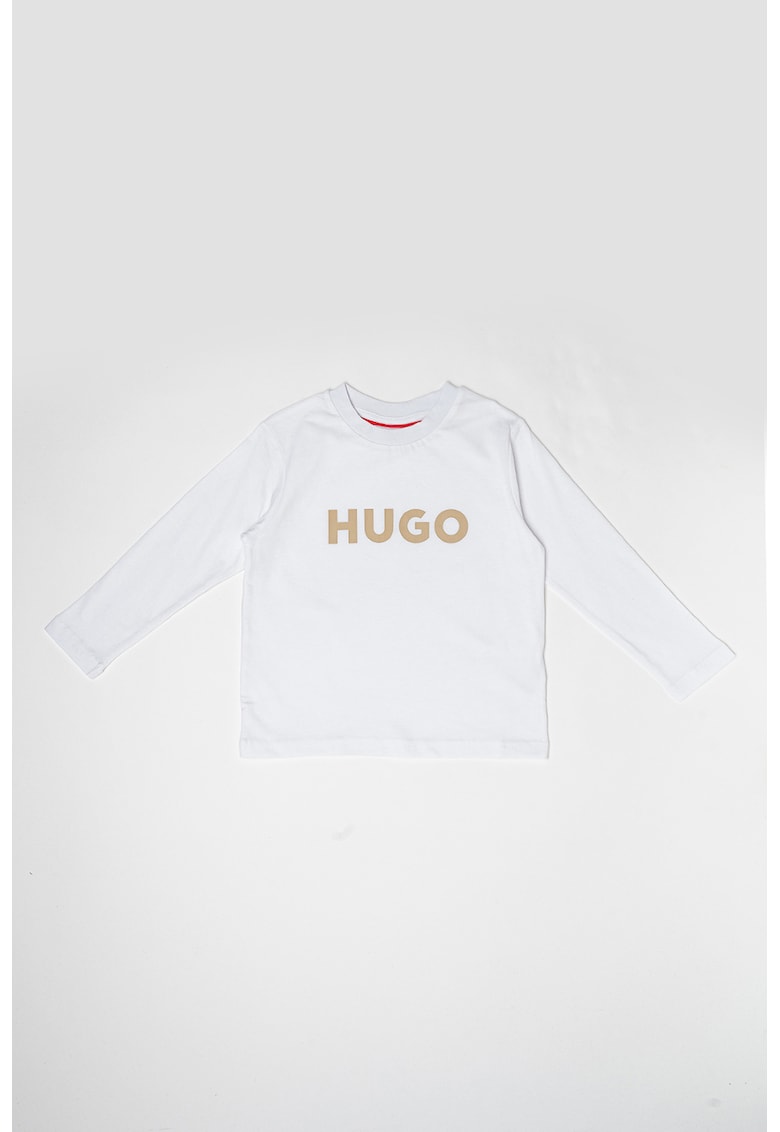 Блуза с овално деколте и лого HUGO