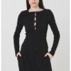 Блуза с овално деколте и отвор Gina Tricot