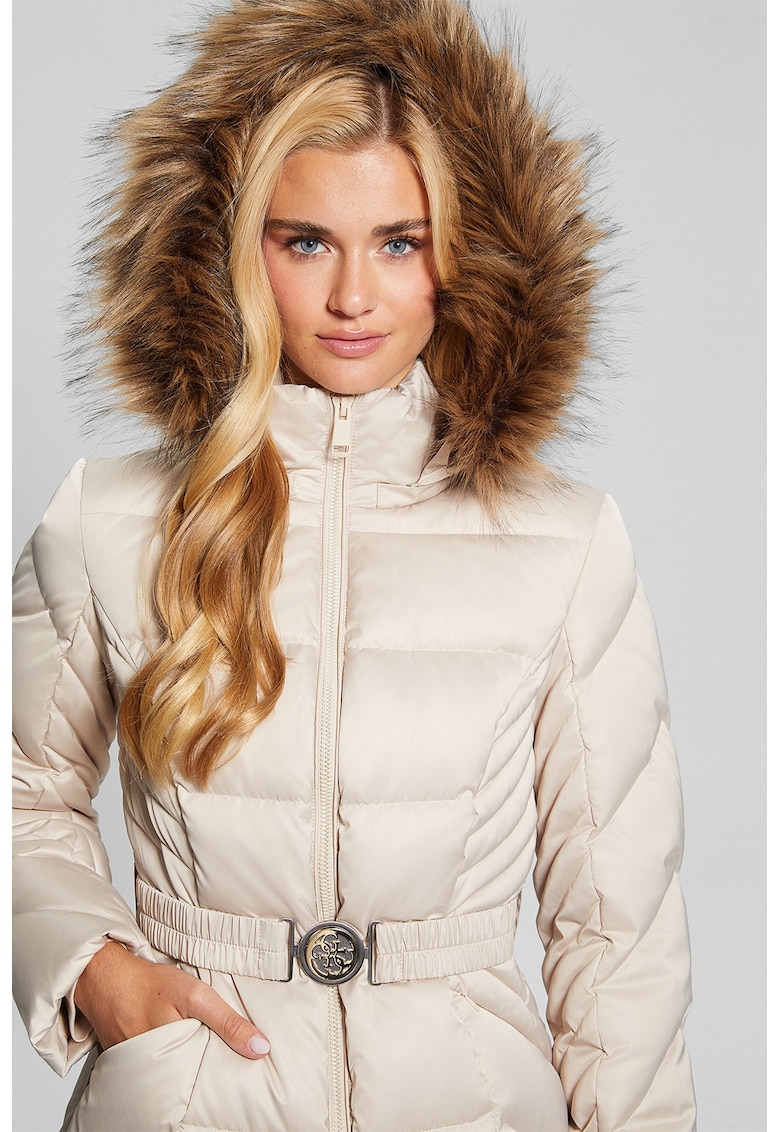Ватирано зимно яке с качулка GUESS