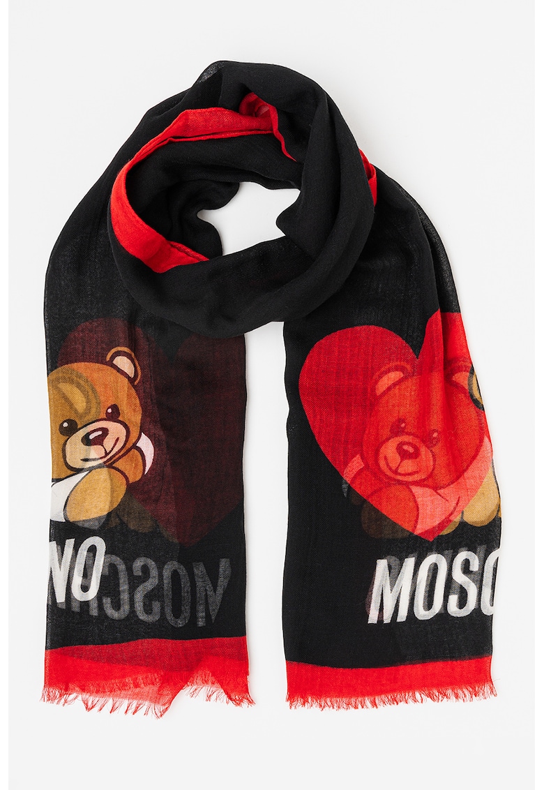 Вълнен шал с лого Moschino