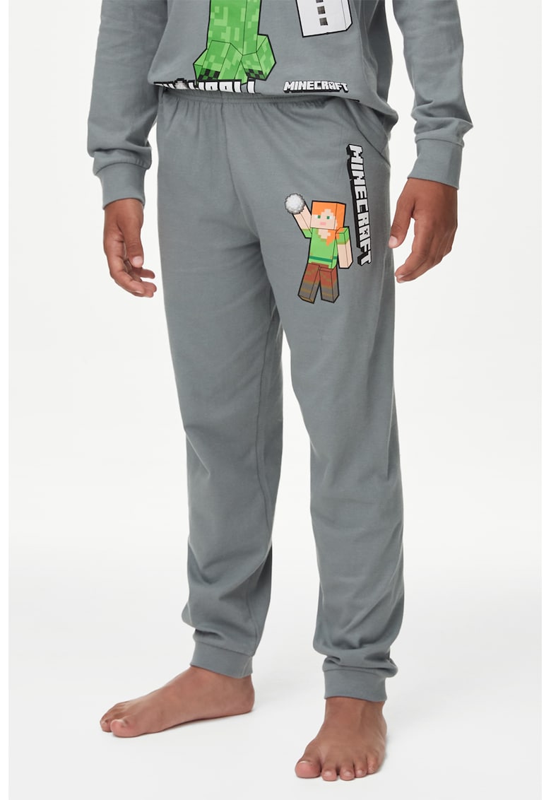 Дълга пижама с принт Minecraft Marks  Spencer