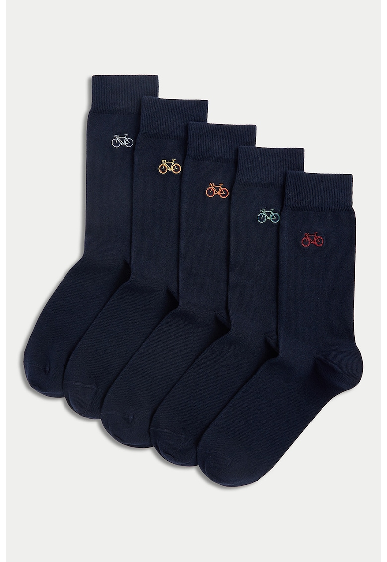 Дълги памучни чорапи - 5 чифта Marks  Spencer