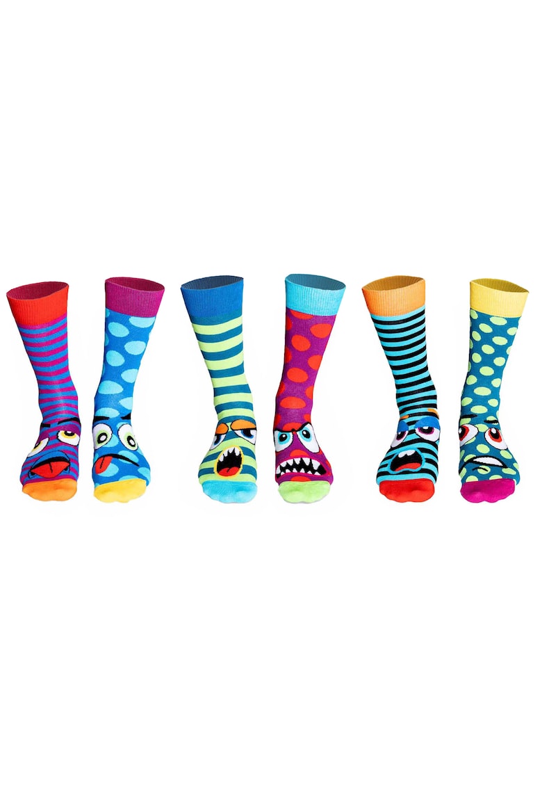 Дълги чорапи с шарка - 6 чифта United OddSocks