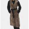 Дълго палто с животински принт June