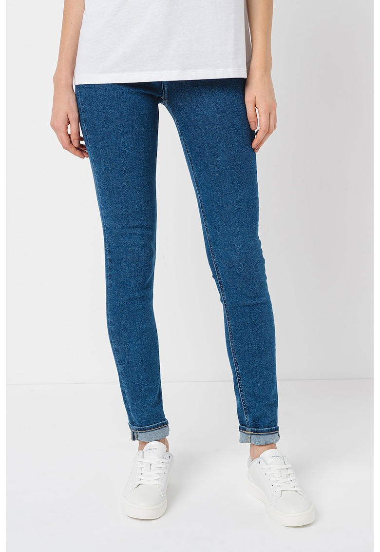 Дънки слим с висока талия CALVIN KLEIN JEANS