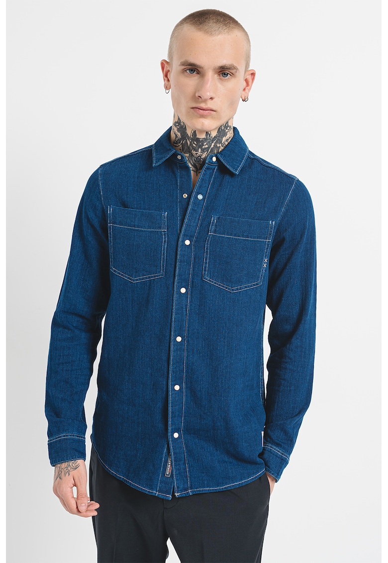 Дънкова риза с контрастни шевове Scotch  Soda