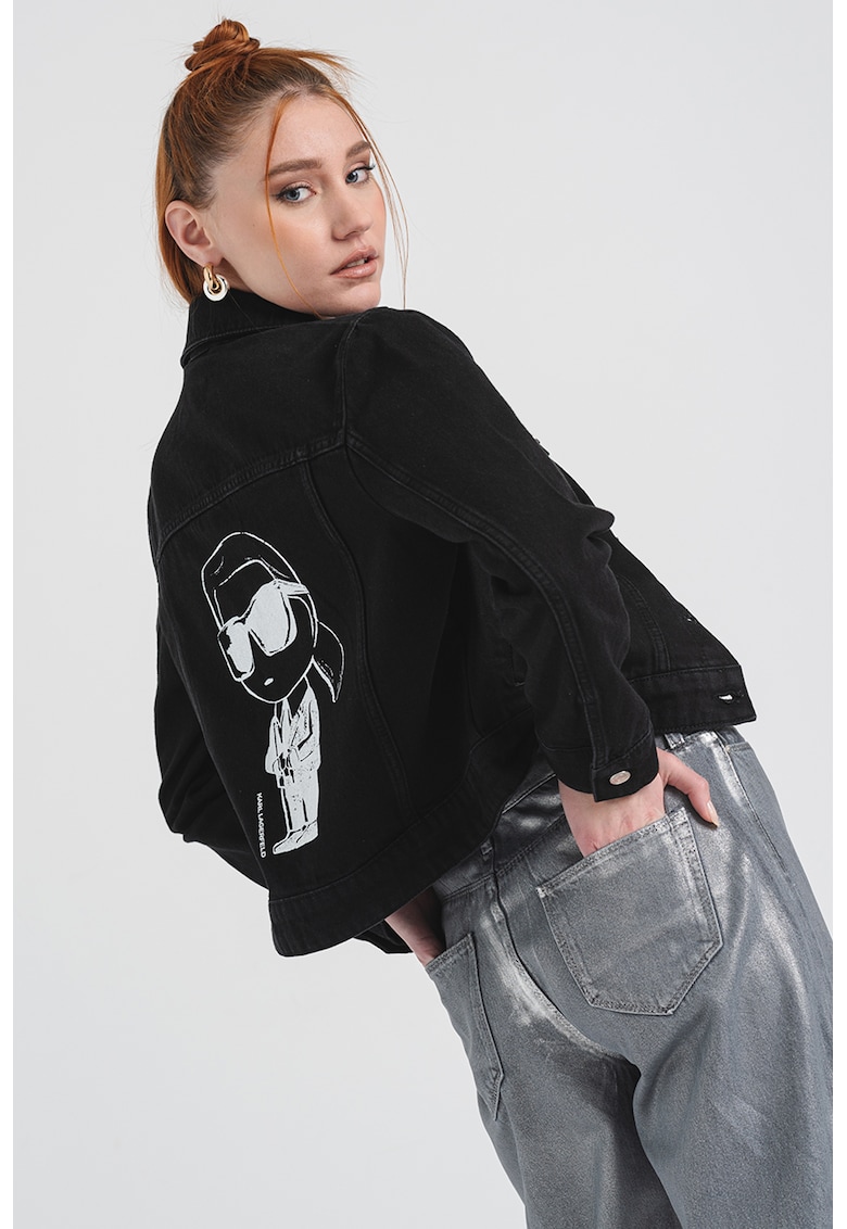 Дънково яке с лого на гърба Karl Lagerfeld