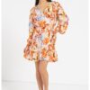 Застъпена рокля с лен GUESS