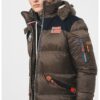 Зимно яке Celian с качулка - вата и лого Geographical Norway