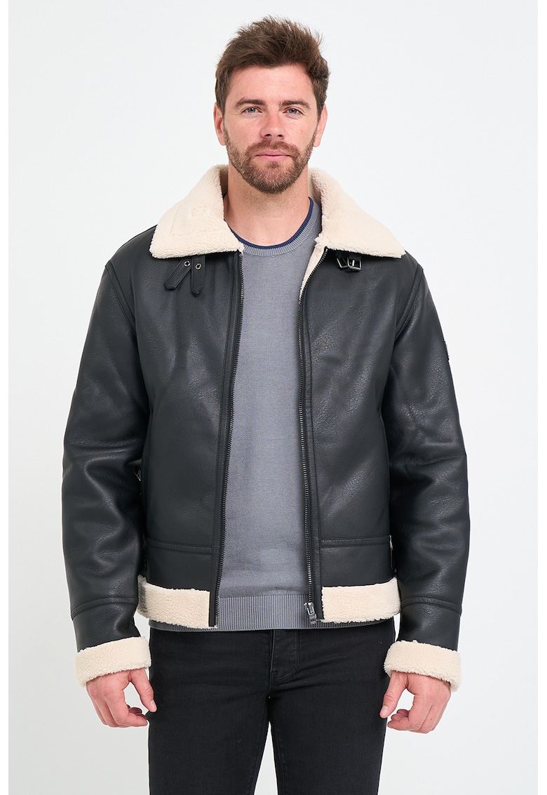 Зимно яке от еко кожа с еко пух Lee Cooper