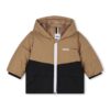 Зимно яке с качулка и цветен блок BOSS Kidswear