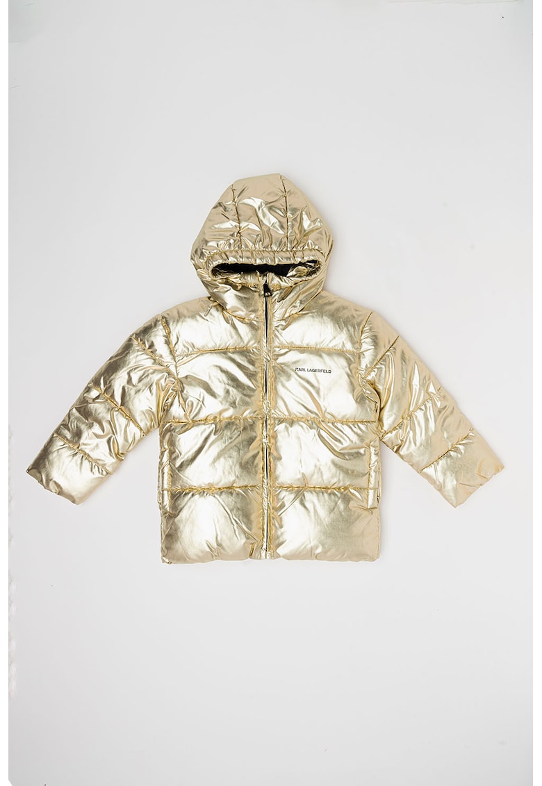 Зимно яке с метализиран ефект KARL LAGERFELD KIDS