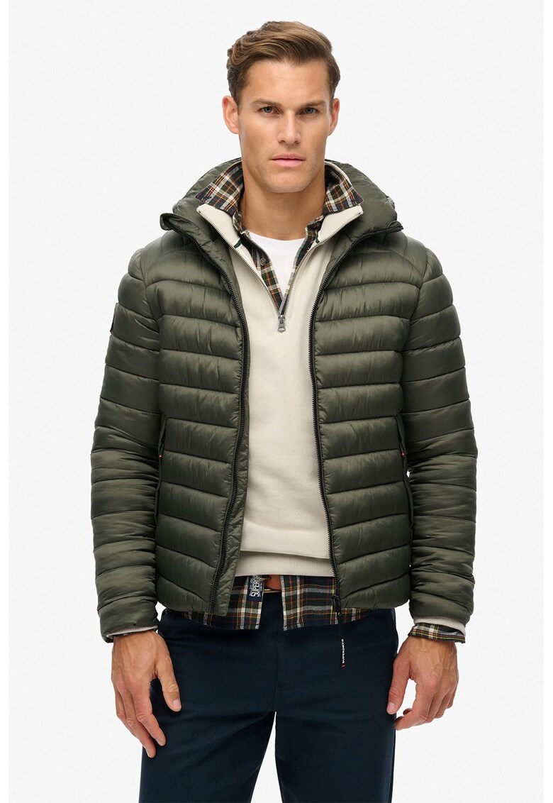 Капитонирано зимно яке с качулка SUPERDRY