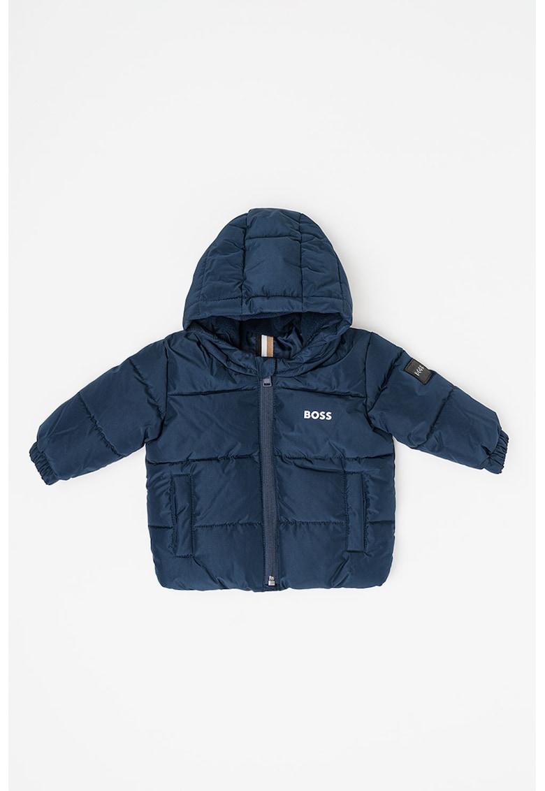 Капитонирано зимно яке с качулка и вата BOSS Kidswear