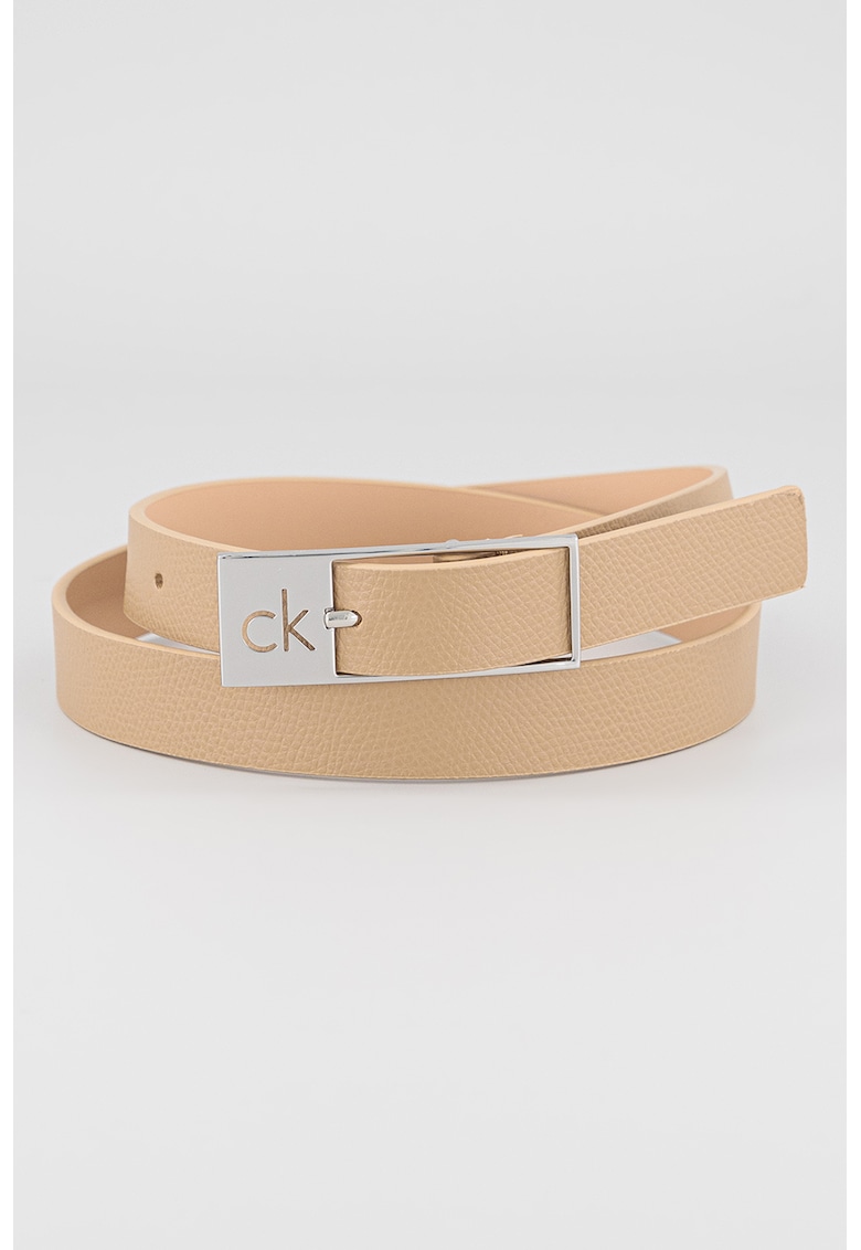 Кожен колан с релеф CALVIN KLEIN