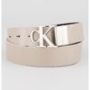 Кожен широк колан с метално лого CALVIN KLEIN JEANS