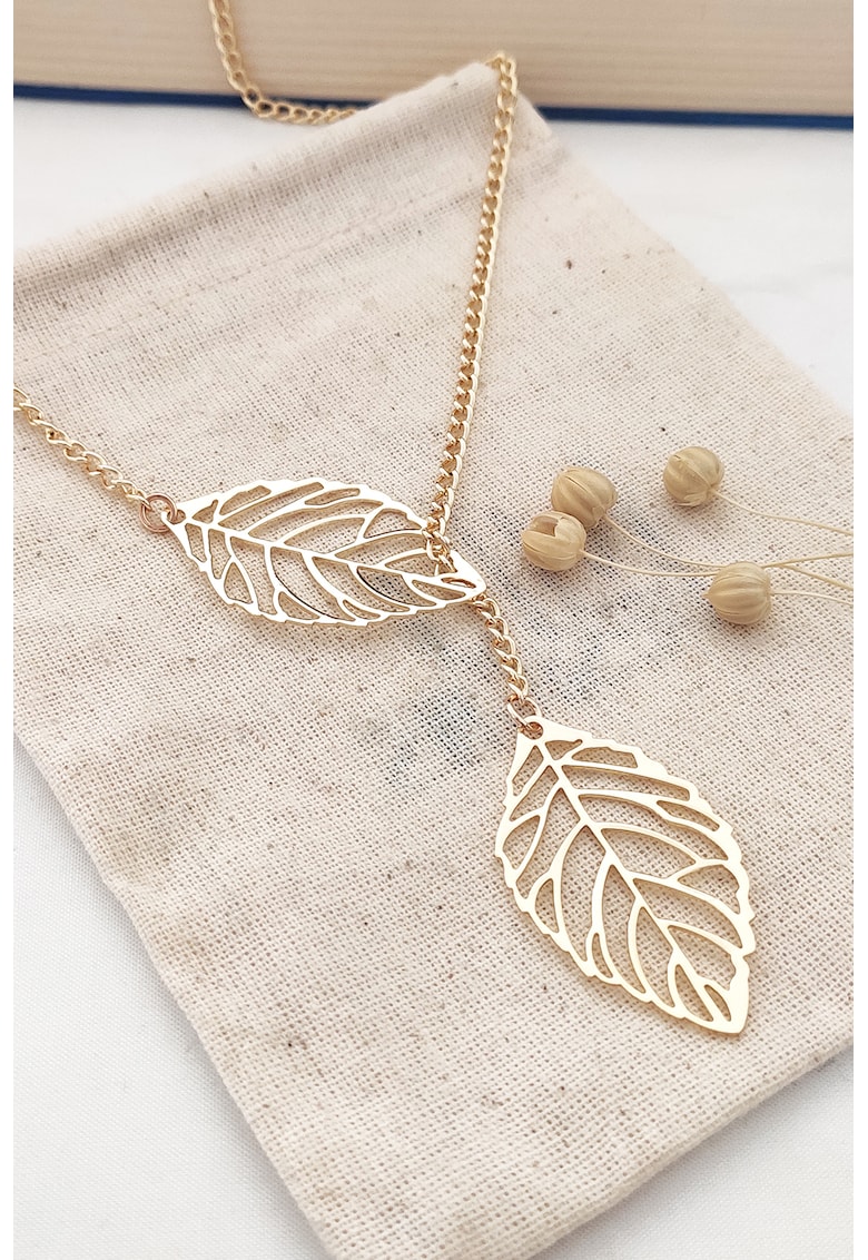 Колие с висулки с форма на листа Atelier Miu