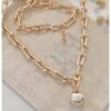 Колие с овална висулка Atelier Miu
