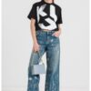 Къса памучна тениска KARL LAGERFELD JEANS