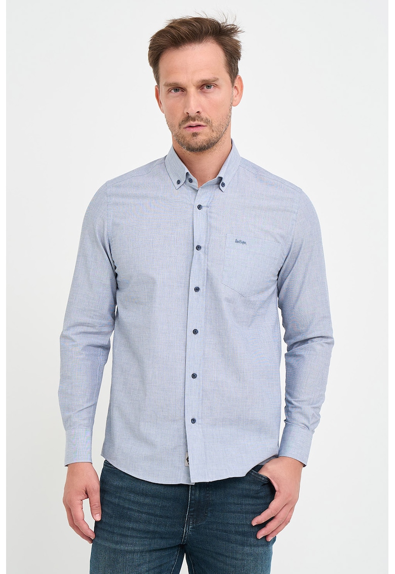 Мъжка риза с джоб  Син Lee Cooper