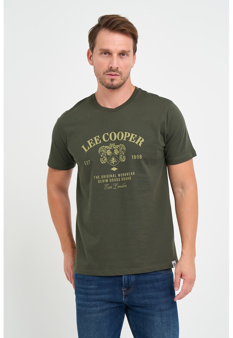 Мъжка тениска с къс ръкав и графично лого -  сиво Lee Cooper