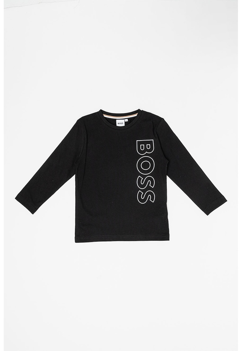 Памучна блуза с лого BOSS Kidswear