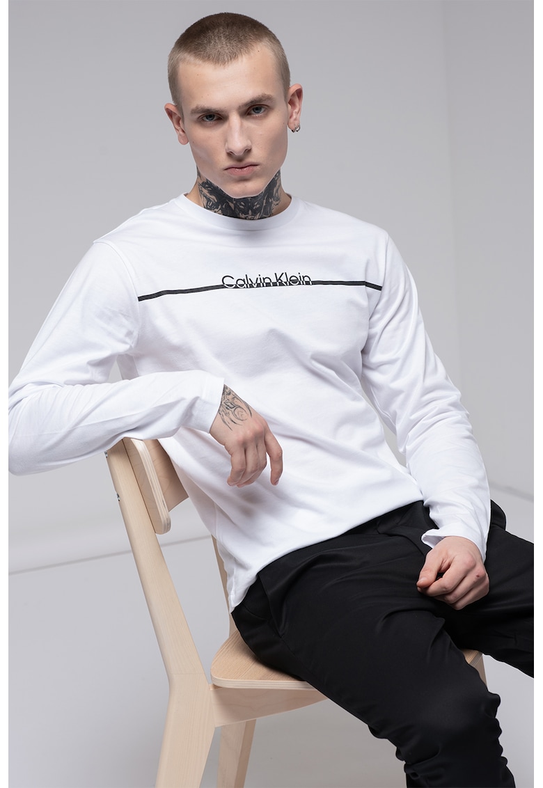 Памучна блуза с лого CALVIN KLEIN