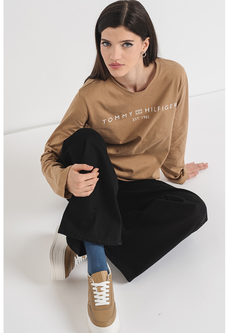Памучна блуза с лого Tommy Hilfiger