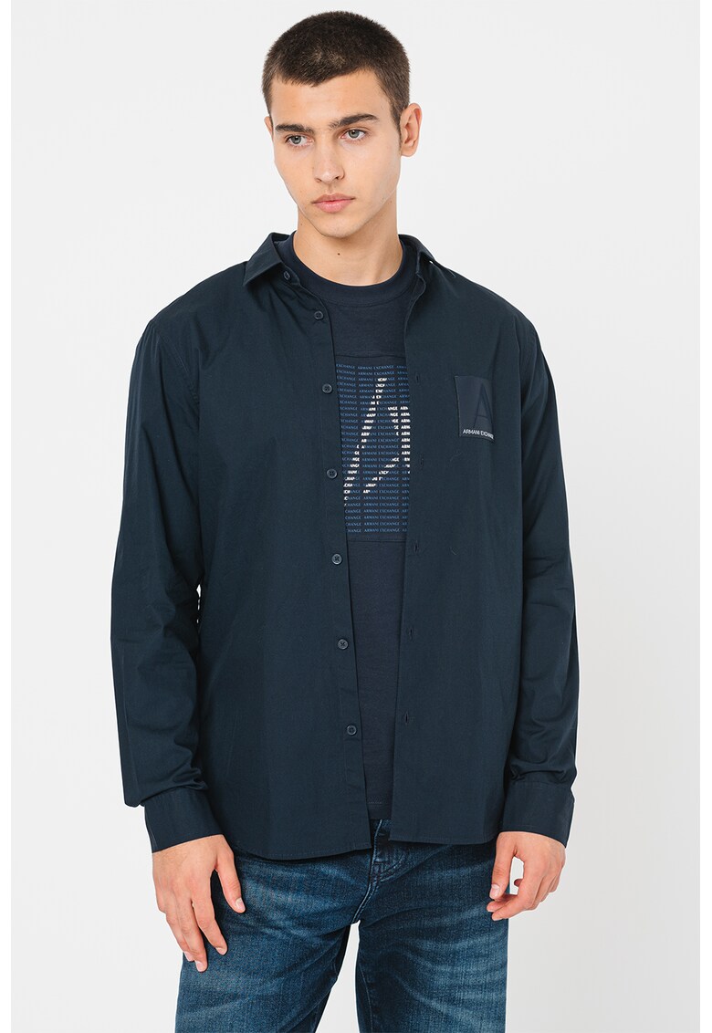 Памучна риза с лого ARMANI EXCHANGE