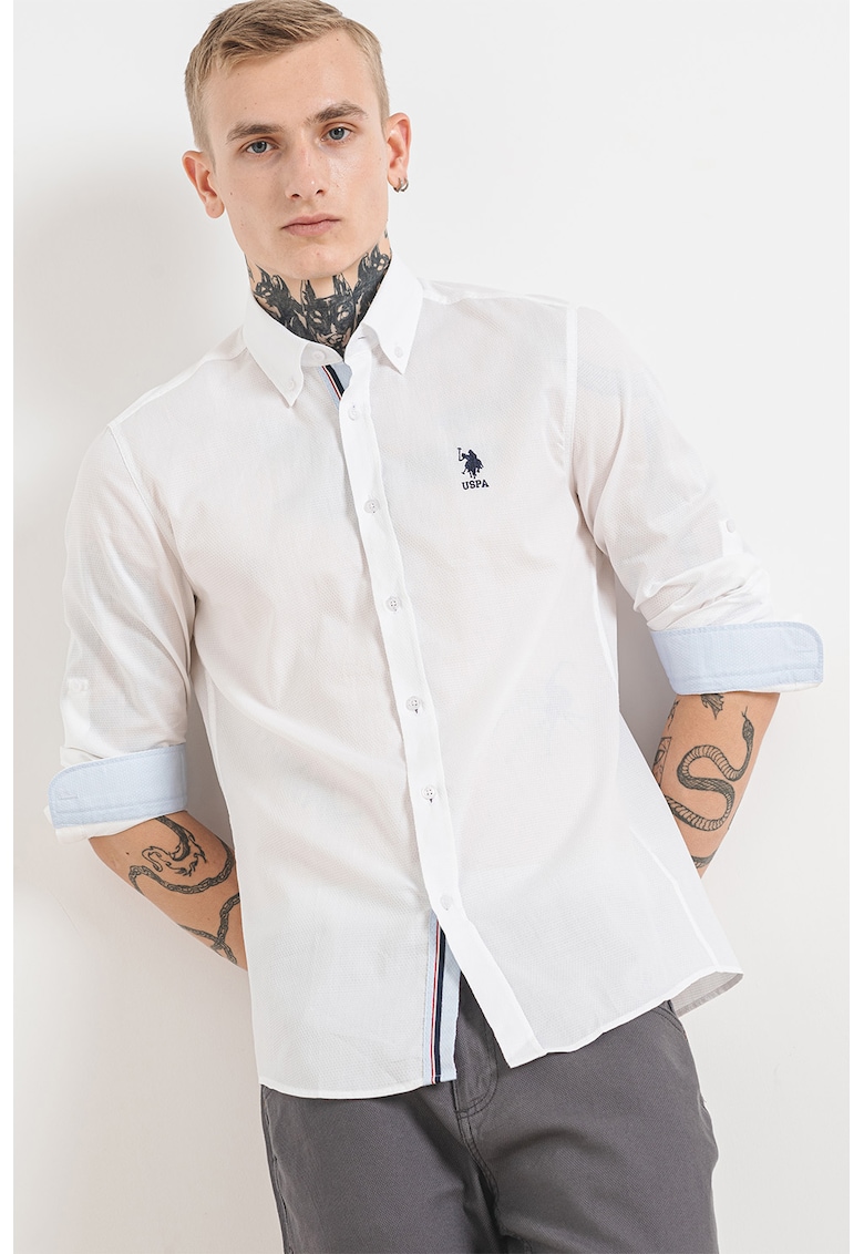 Памучна риза с лого US Polo Assn
