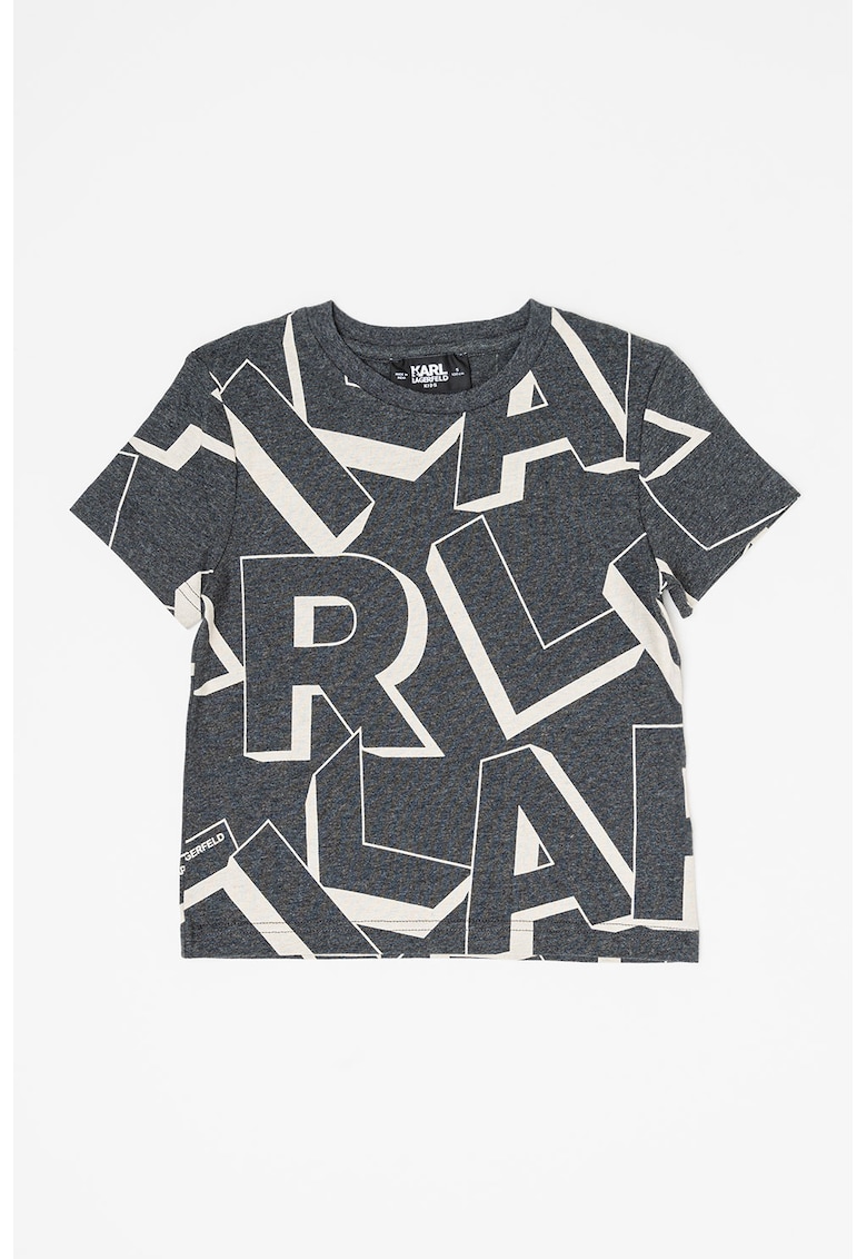 Памучна тениска с лого KARL LAGERFELD KIDS